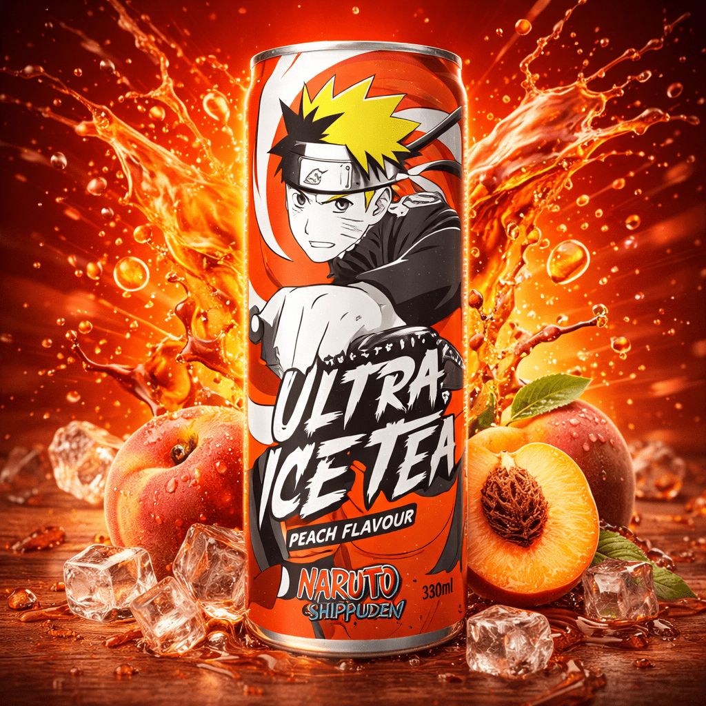 Naruto Shippuden Ultra Ice Tea Pêche 330ml - Amaia – Snacks, bonbons & boissons du monde entier