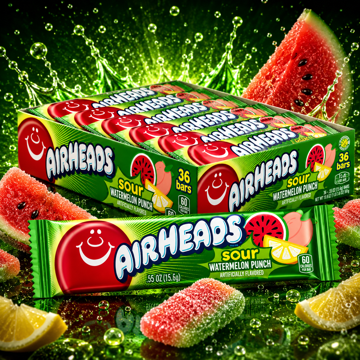 Airheads Sour Watermelon Punch 15g