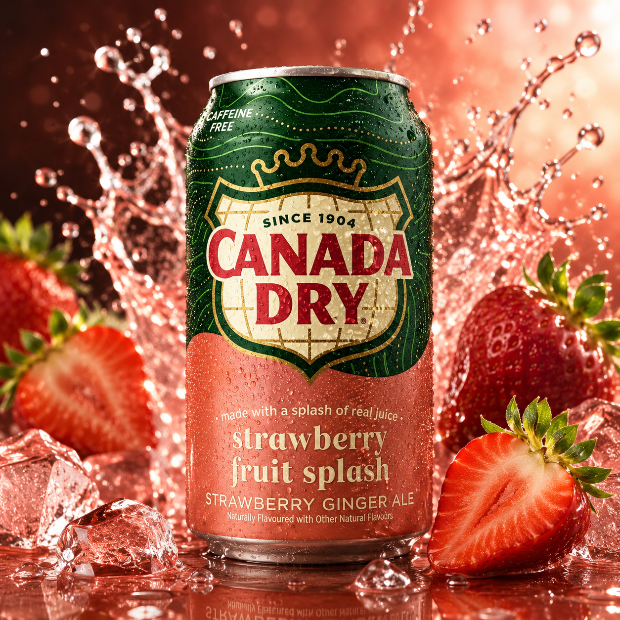 Canada Dry Strawberry Fruit Splash 355ml - Amaia – Snacks, bonbons & boissons du monde entier