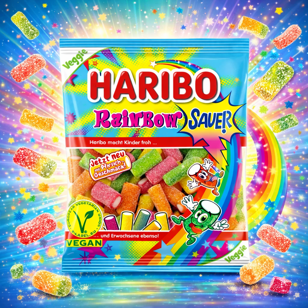 Haribo Rainbow Sauer Vegan 200g - Amaia – Snacks, bonbons & boissons du monde entier