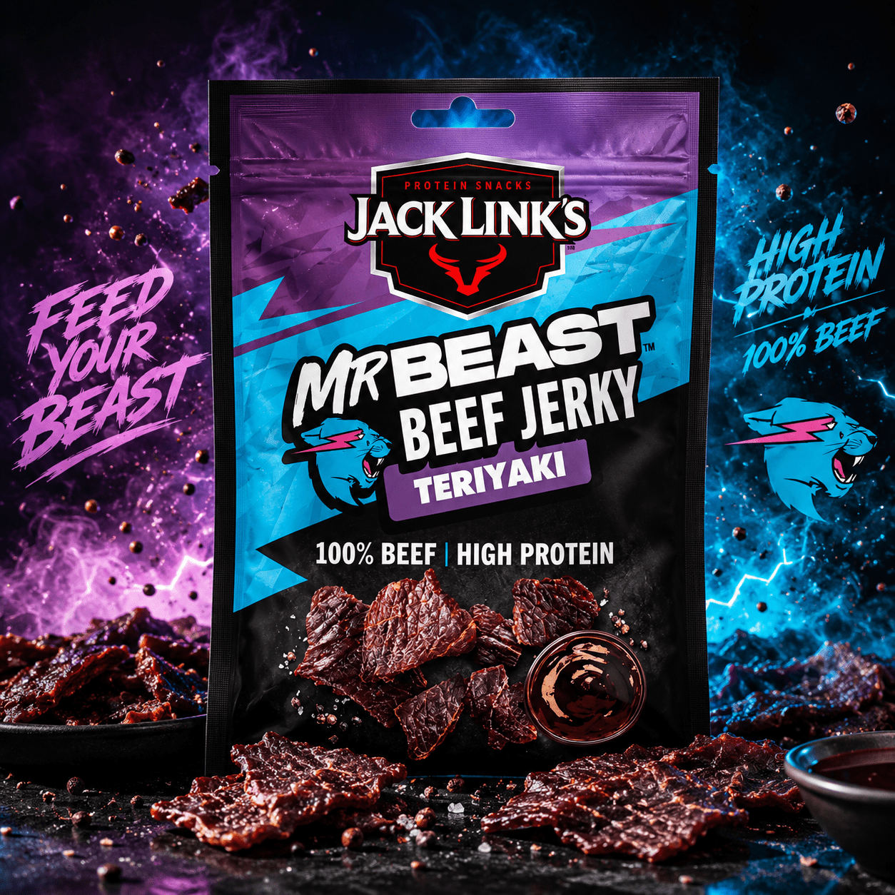 Jack Link's MrBeast Beef Jerky Teriyaki 25g