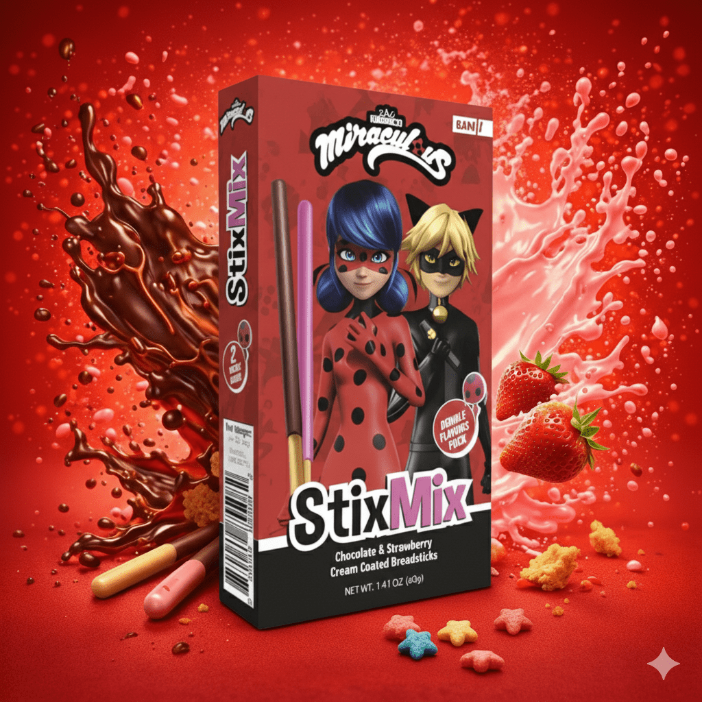 Miraculous StixMix Chocolate & Strawberry Cream Sticks - Amaia – Snacks, bonbons & boissons du monde entier