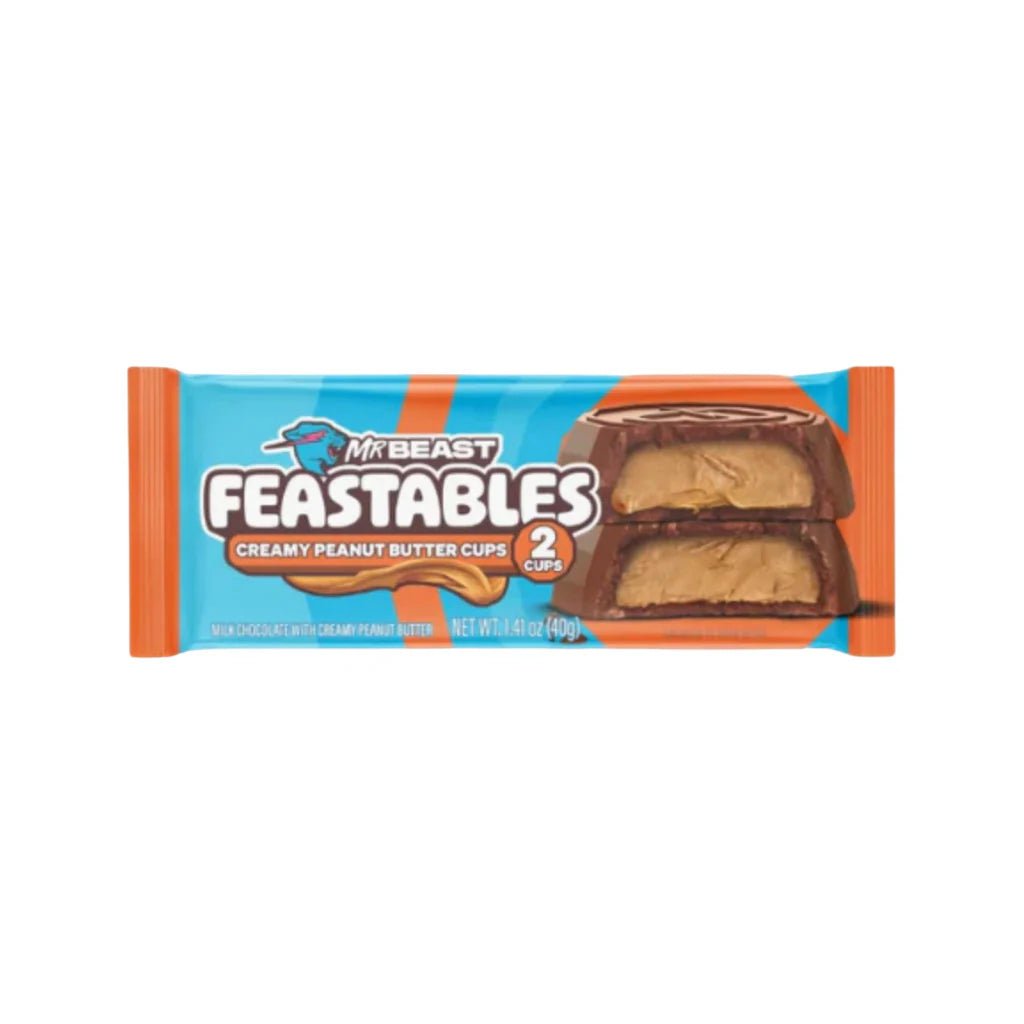MrBeast Feastables Creamy Peanut Butter Cups 40g - Amaia – Snacks, bonbons & boissons du monde entier