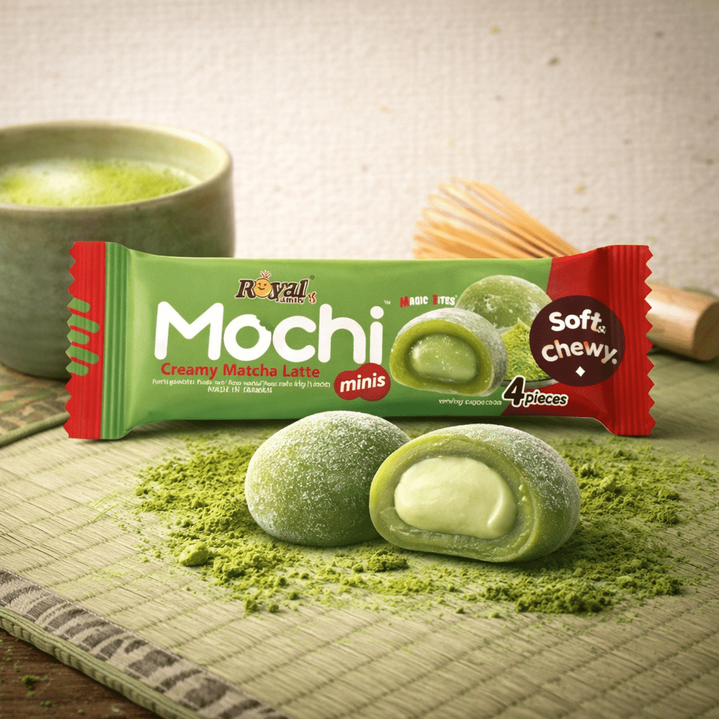 Royal Family Mochi Creamy Matcha Latte Minis 4pcs - Amaia – Snacks, bonbons & boissons du monde entier