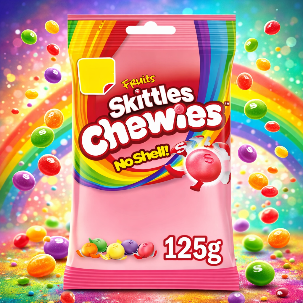 Skittles Chewies Fruits No Shell 125g - Amaia – Snacks, bonbons & boissons du monde entier